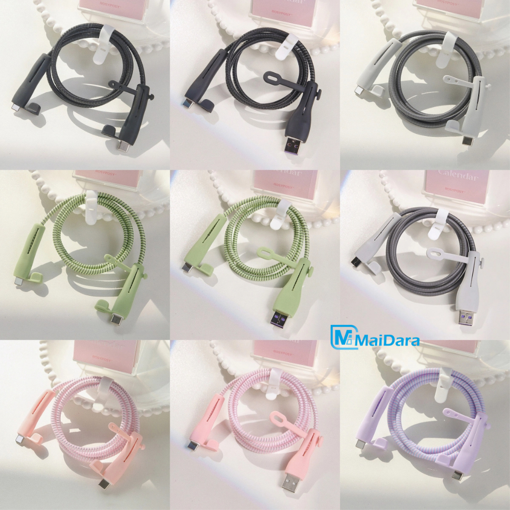 ฝาครอบป้องกันสายชาร์จซิลิโคน อุปกรณ์เสริม เหมาะสำหรับIP Android ซิลิโคนป้องกันสายเคเบิลข้อมูลสายชาร์จป้องกันการแตกเคสป้อ