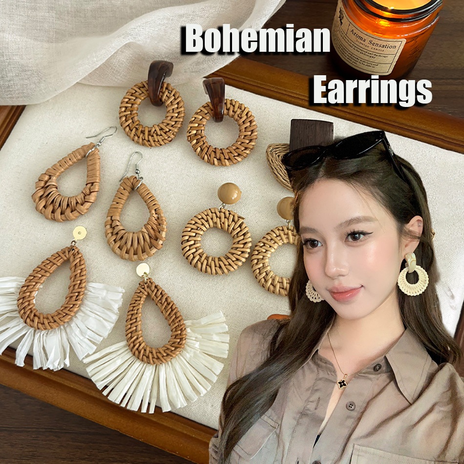 RIbbonIsland🥥ต่างหูสตั๊ด earrings 1 คู่ สไตล์เกาหลี ins สำหรับผู้หญิง หรูหรา แฟชั่น มินิมอล ส่งเร็ว