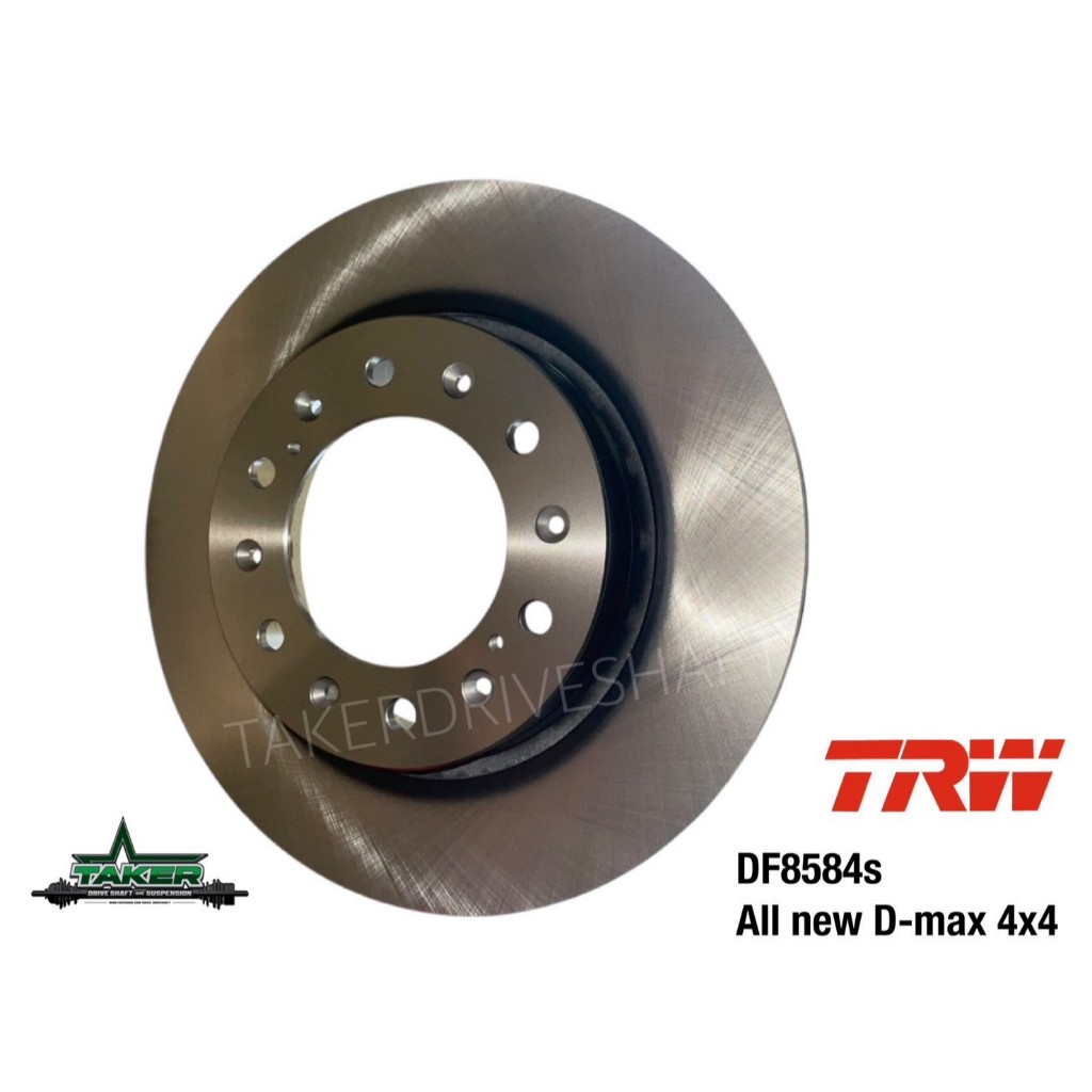 จานเบรค TRW ด้านหน้าแท้แบบเซาะร่อง DF8584S สำหรับรถ Isuzu All New Dmax 4WD