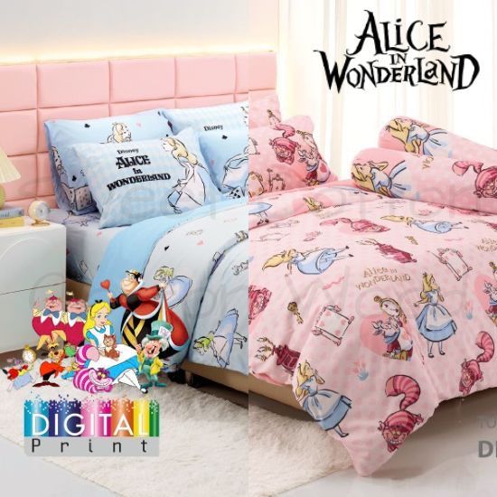 🧸 Tulip Delight 🧸 ทิวลิป ดีไลท์ 🧸ชุดผ้าปู รวมผ้านวม Digital Print ลายลิขสิทธิ์แท้ ส่งตรงจาก ดิสนีย์ Disney Alice in won