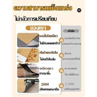 3mm🏡กระเบื้องยาง กระเบื้องยางลายไม้ กาวในตัว ติดตั้งง่าย 36แผ่น/5ตรม /กล่อง กระเบื้องยางปูพื้น PVC 91.4x15mm แผ่นปูพื้น
