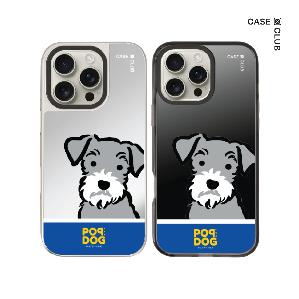 CaseClub เคสไอโฟน เคสกระจก ลาย Join The Club Schnauzer สำหรับ i17 Pro Max/i17 Pro/i17 Air/i17