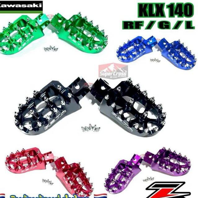 พักเท้าแต่ง / พักเท้าหมุด ตรงรุ่น KLX140 G L RF KX65 KX80 KX85 KX100 KX112 RM65 RM100 (พร้อมส่งในไทย