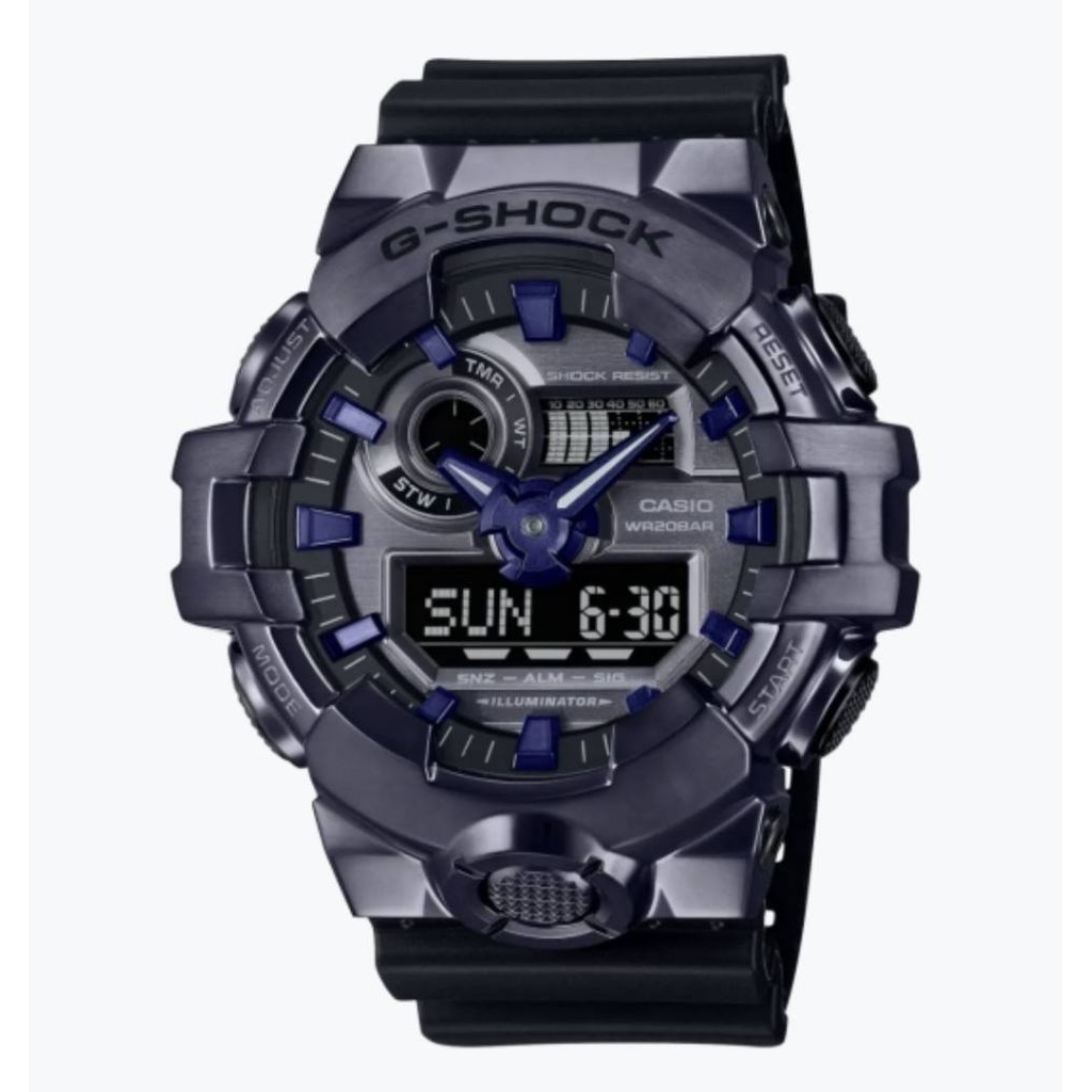 นาฬิกาข้อมือ Casio G-SHOCK Metal Covered GM-700 series รุ่น GM-700P-6A ของแท้ รับประกัน1ปี