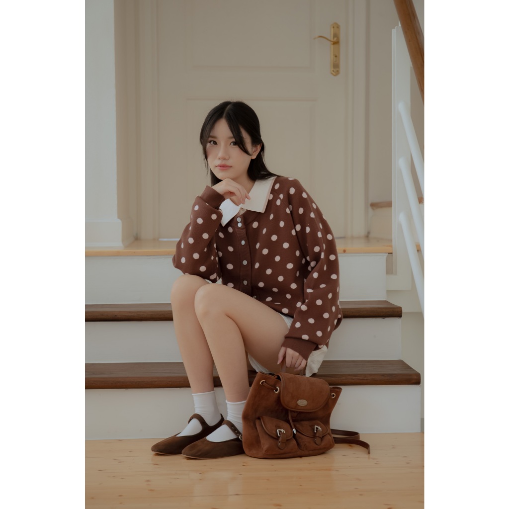 avo เสื้อคาร์ดิแกน polka cardigan