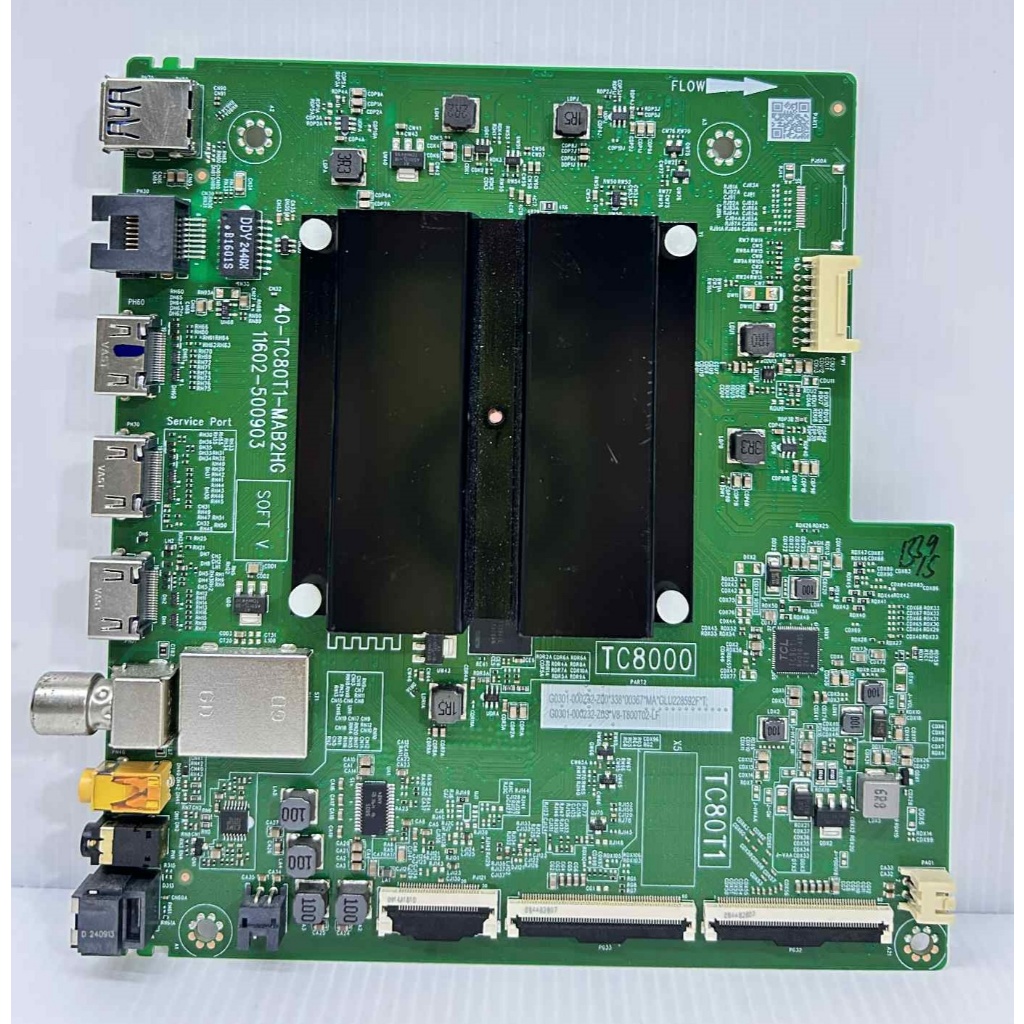 เมนบอร์ดทีวี TCL รุ่น 65T7B พาร์ท 40-TC80T1-MAB2HG อะไหล่ของแท้ถอด มือ2 เทสไห้แล้ว