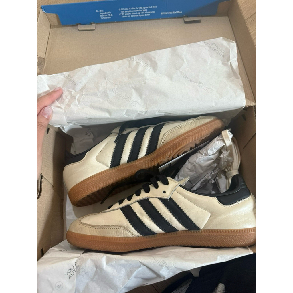 Adidas Samba OG มือสอง สีครีม ดำ