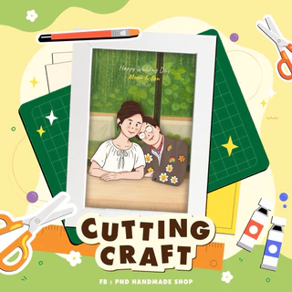กรอบรูป Paper cutting (ลูกค้าทักแชทคุยงานก่อนค่อยสั่งนะคะ)งานรับทำกรอบรูปของขวัญ รับปริญญา งานแต่ง ปีใหม่ ครบรอบ เกษียณ