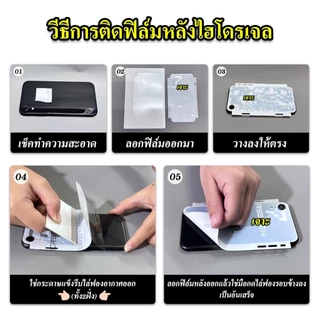 Cxshop (009) ฟิล์มหลังไฮโดรเจลHydrogel สั่งตัดได้ทุกยี่ห้อ ทุกรุ่น แถมไม้รีด+ชุดทำความสะอาด สำหรับIphone 17PROMAX /17Pro
