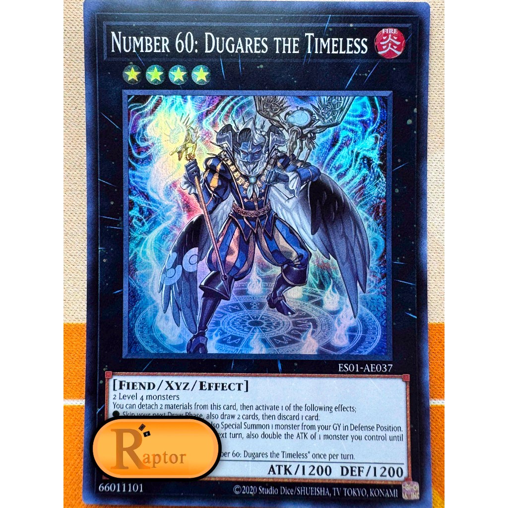 ES01-AE037 : Number 60: Dugares the Timeless [Super Rare] (Yu-Gi-Oh! Asia English : ลิขสิทธิ์แท้) - [RaptorzCards]