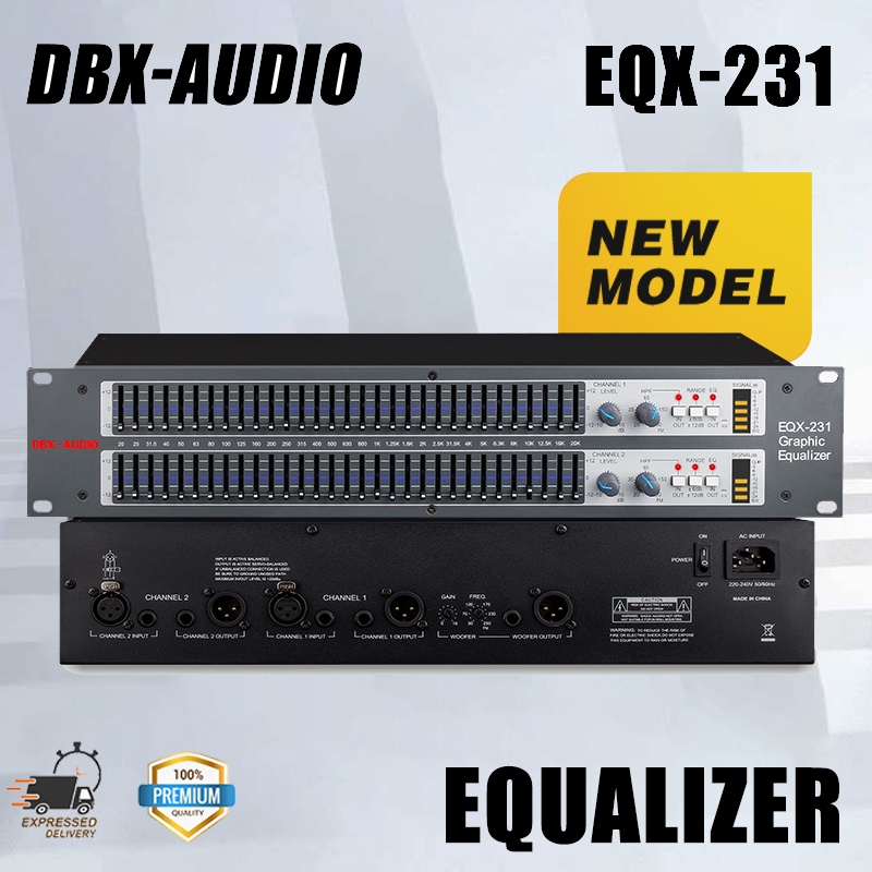 DBX-AUDIO EQX231/MQX3031+ อีควอไลเซอร์ ซึ่งลดเสียงรบกวนความถี่ต่ําได้อย่างมีประสิทธิภาพ เป็นโปรเซสเซอร์เสียงที่ดีที่สุด