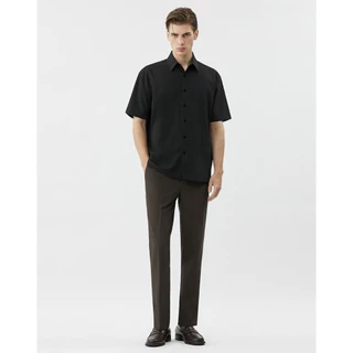 DAPPER เสื้อเชิ้ตแขนสั้น Textured Seersucker Shirt สีดำ (BCS/BK/586LS1)