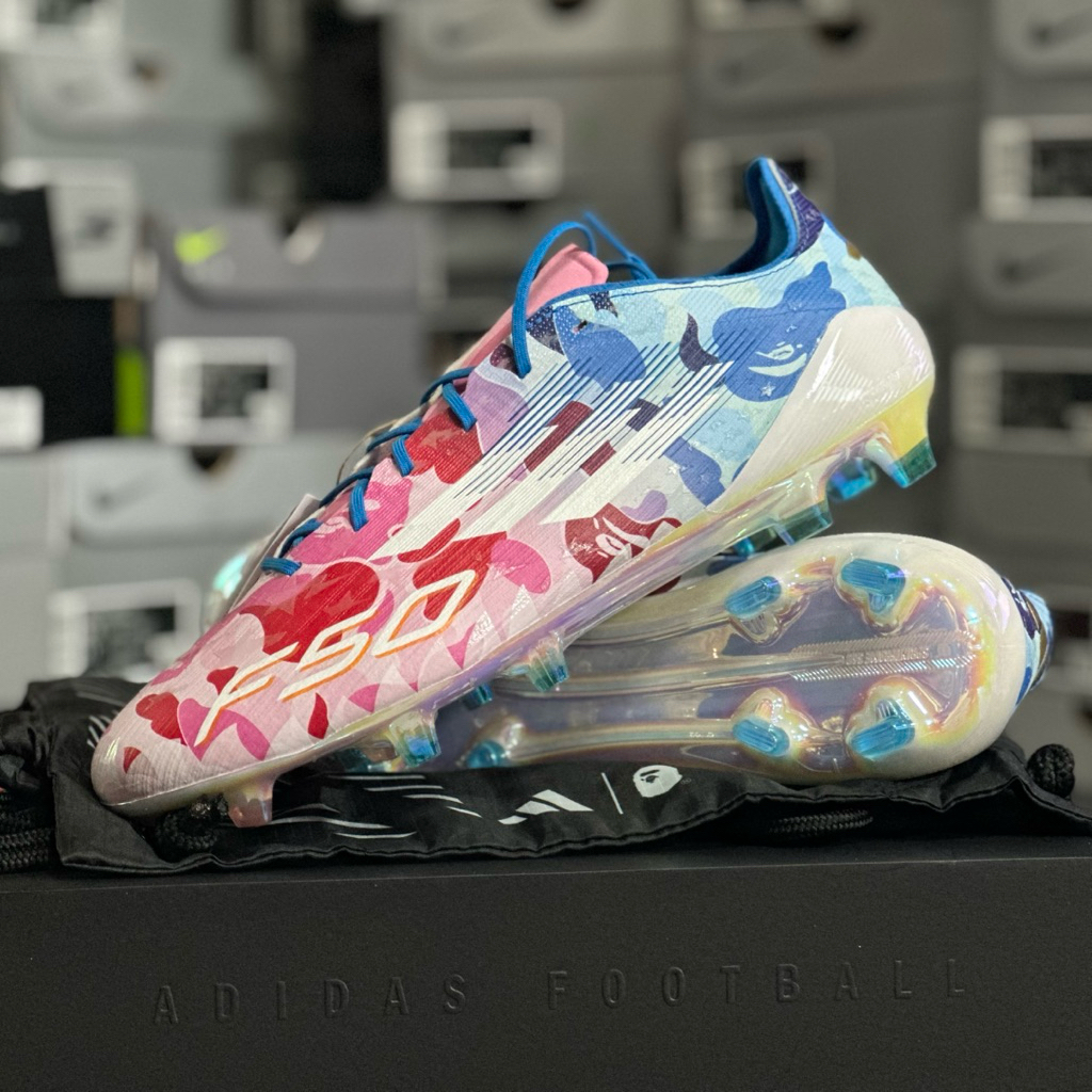 ADIDAS F50 ELITE FG X BAPE ของแท้100% พร้อมส่ง 🦍🩵💗