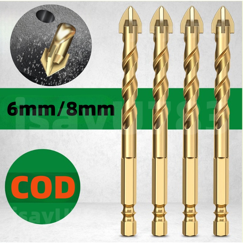 🏠 ดอกสว่าน แข็งแรง2เท่า ดอกสว่านคาร์ไบด์ ดอกสว่านเจาะเหล็ก เจาะปูน เจาะกระจก เจาะกระเบื้อง 6มม. 8มม.