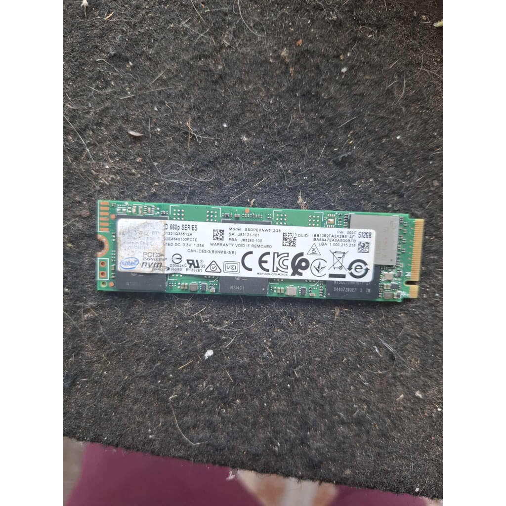 nvme m2 512 มือสอง intel