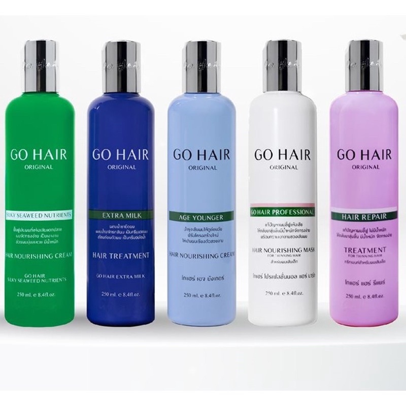 ขวดใหญ่ Go Hair Silky Seaweed Nutrients โกแฮร์ ซิลค์กี้สาหร่ายทะเล