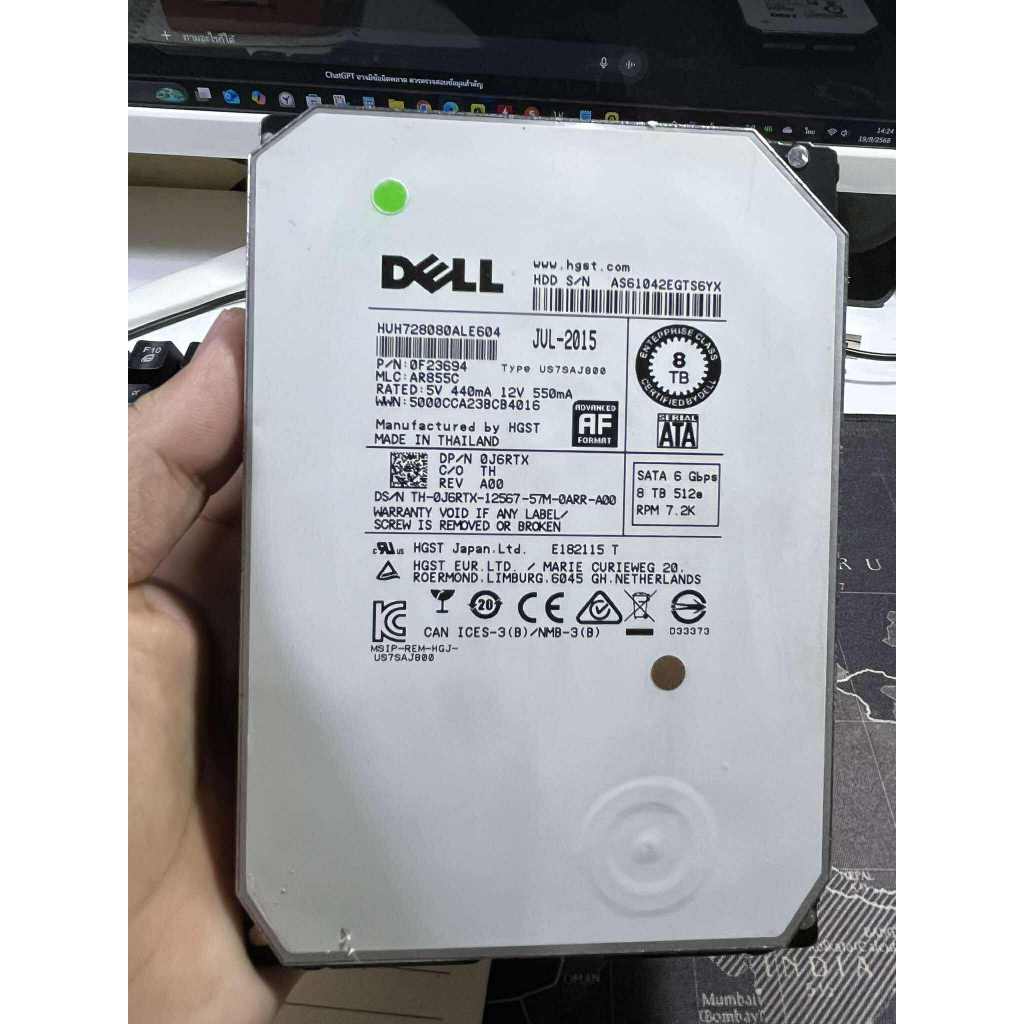 HDD มือสอง 6TB 8TB Dell / Seagate Exos 7E8 มือสอง สภาพดี โปรดอ่านรายละเอียดก่อนสั่งซื้อ