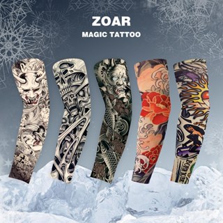 [ส่งจากไทย] ปลอกแขนลายสัก 4D กันแดด UV ระบายอากาศดี สำหรับขี…