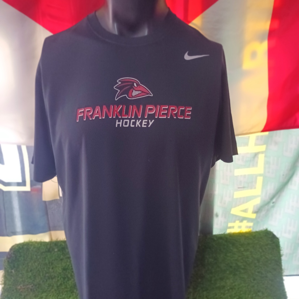 NCAA Franklin Pierce Hockey t-shirt. size XL, chest 48, long 31. rate 8.9. DRI-FIT
