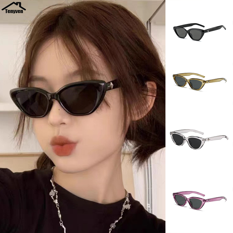COD-⚡แฟชั่นแว่นตากันแดด ตาแมว ป้องกันรังสียูวี ป้องกันแสงแดด คุณภาพสูง สไตล์เกาหลี ผู้ชายและผู้หญิง