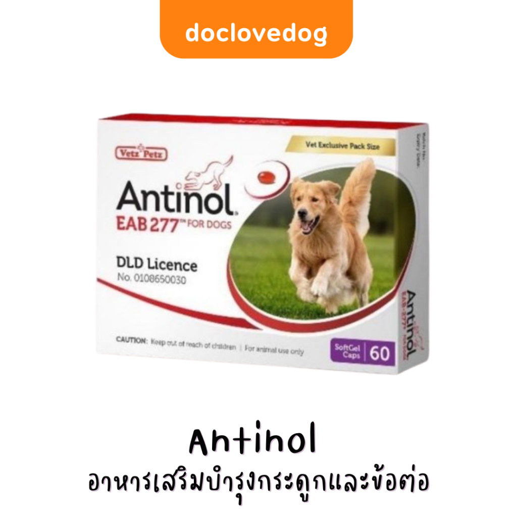 Antinol ผลิตภัณฑ์บำรุงกระดูกและข้อต่อ สำหรับสุนัข EAB 277