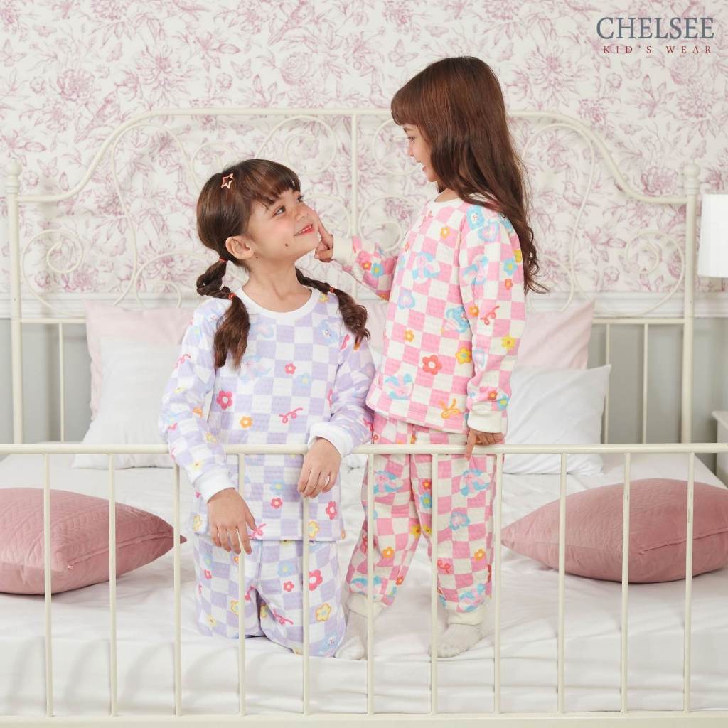 Chelsee بيجاما أطفال Therma Soft بنقش دب وأرنب — صورة 3