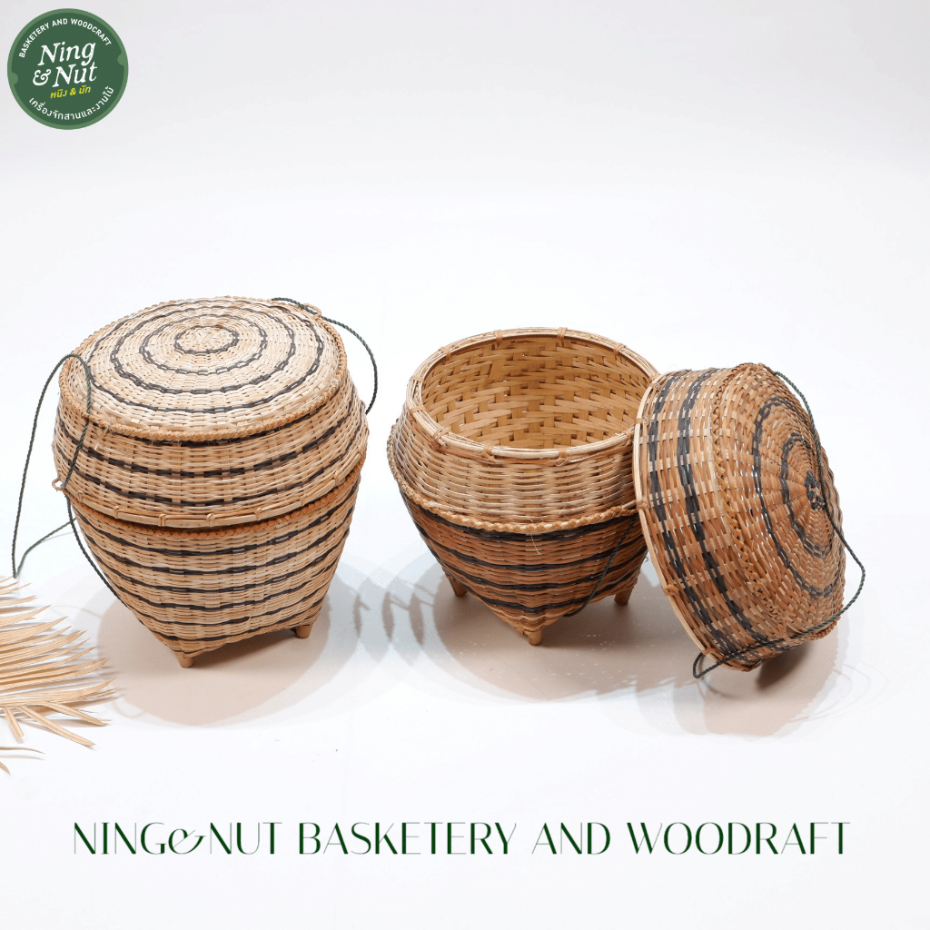 กระติบข้าวเหนียวชาวเขา สานผิวไม้ไผ่แน่นหนาแข็งแรง ใช้งานสะดวก