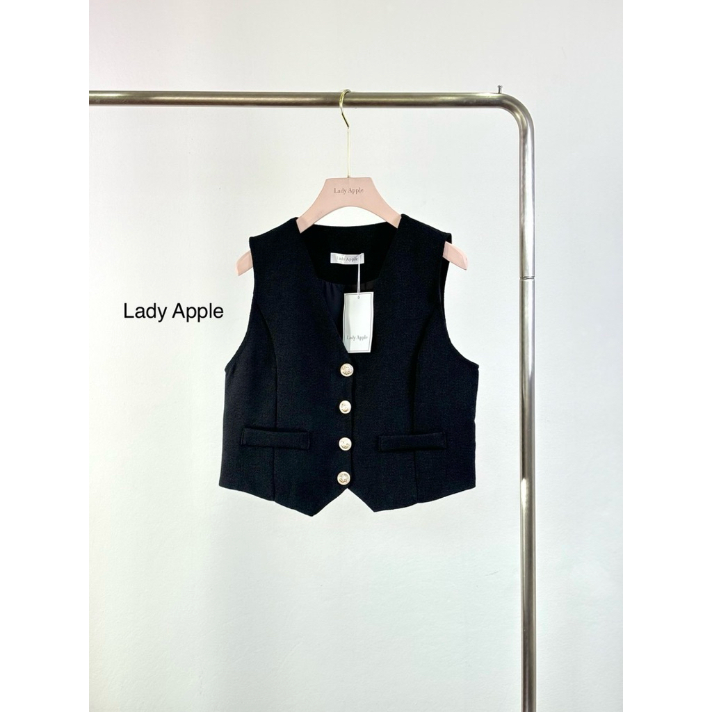 Lady Apple : เสื้อทวิตแขนกุดพร้อมซับในทั้งตัว