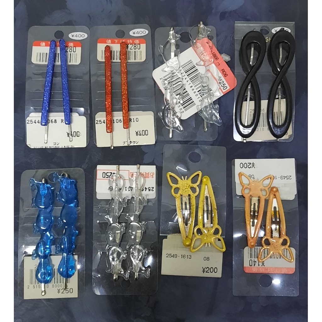 กิ๊บใหม่งานญี่ปุ่น japan เก็บผมแน่น ผีเสื้อยาว5ซม. นอกนั้นยาว 7ซม. ราคา/คู่