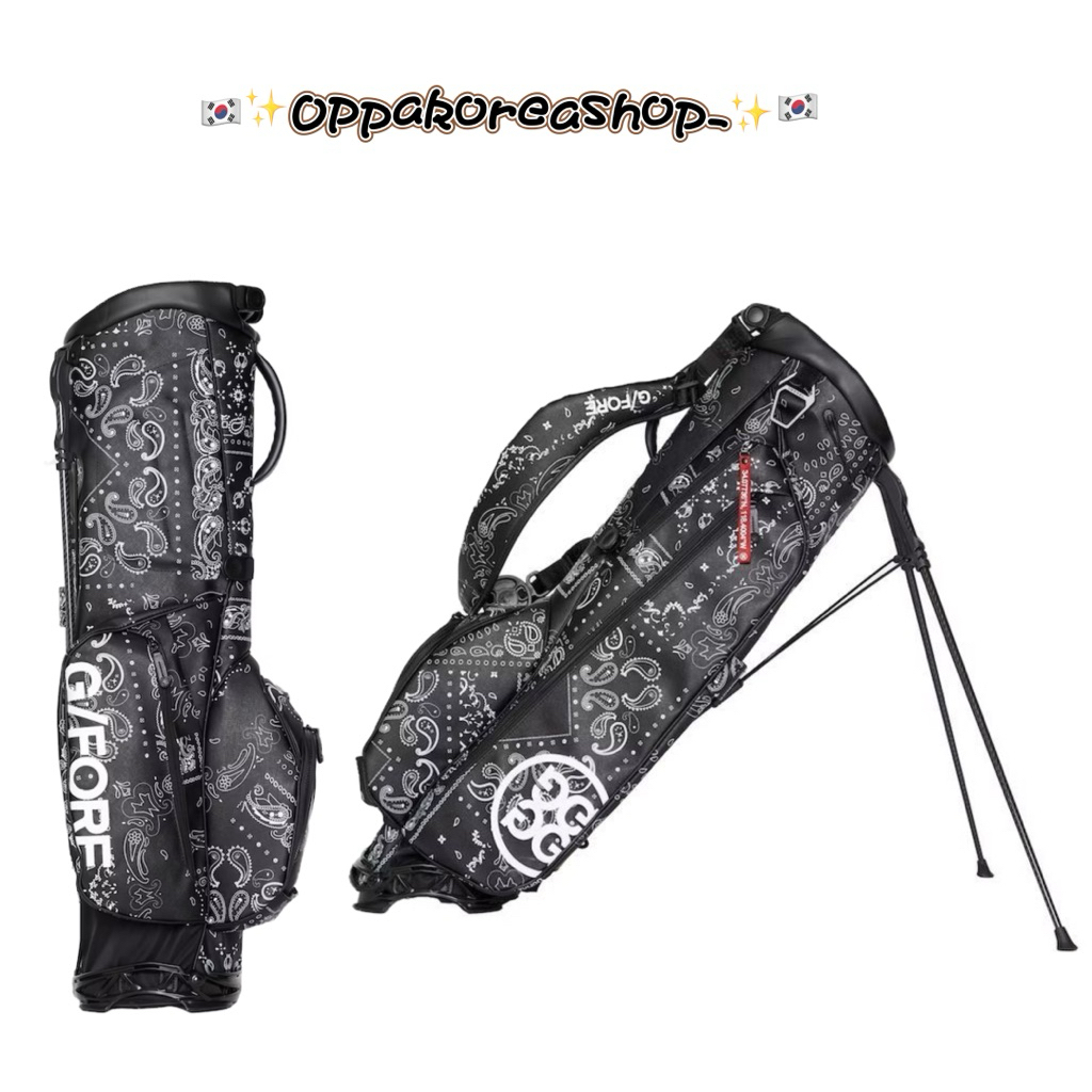🇰🇷✨G fore Zippo Golf Bag Bandana Killer Luxe Carry Bag ONYX 지포어 골프백 반다나 킬러 럭스 캐리 백 G4AS23A23 ONYX ✨🇰