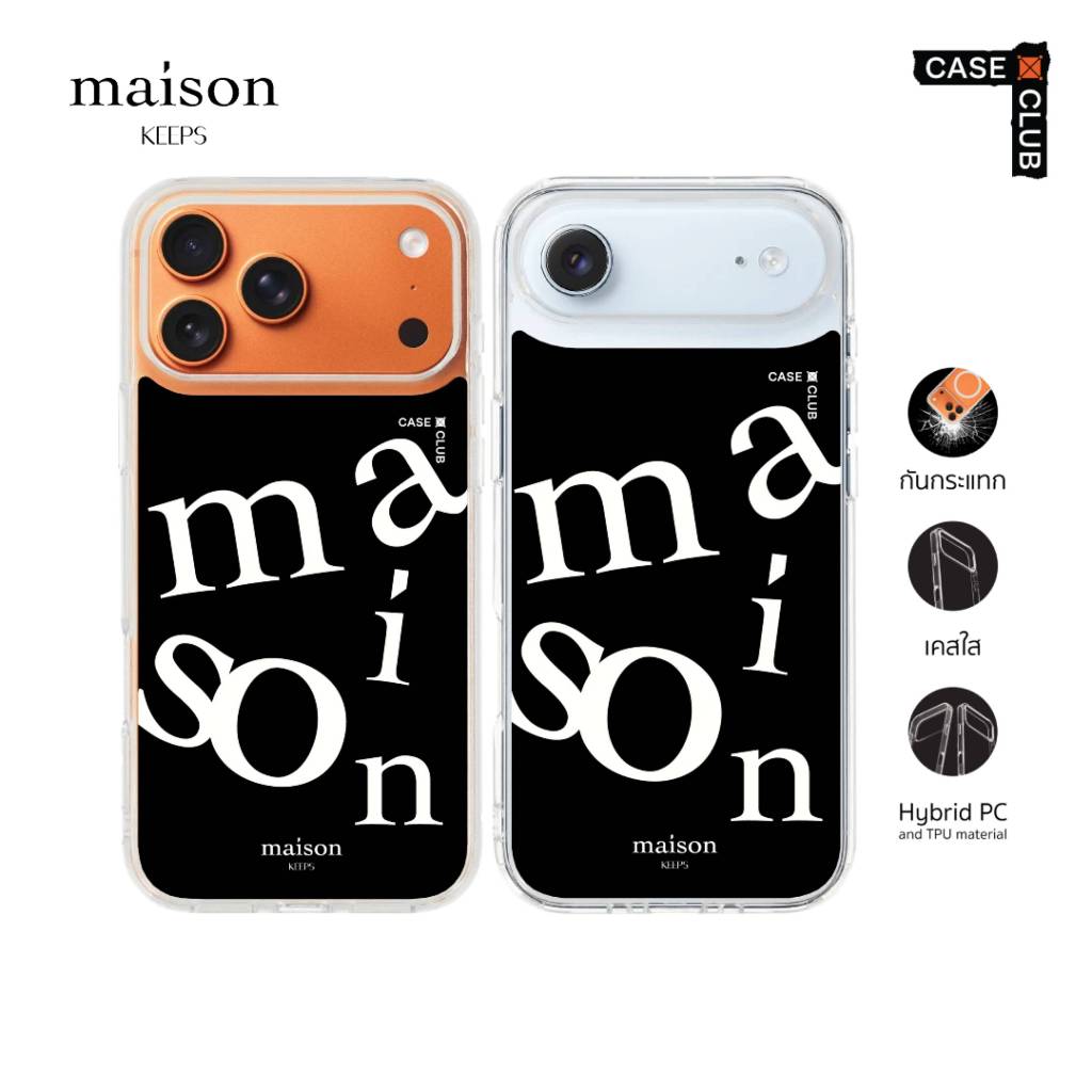 CaseClub เคสไอโฟน เคสโทรศัพท์ เคสใส ลาย maison KEEPS The Imbalance maison KEEPS The Imbalance สำหรับ i17 Pro Max/i17 Pro