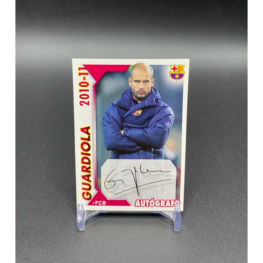 สติกเกอร์ 2010-11 Panini Pep Guardiola Autografo #11 Fc Barcelona