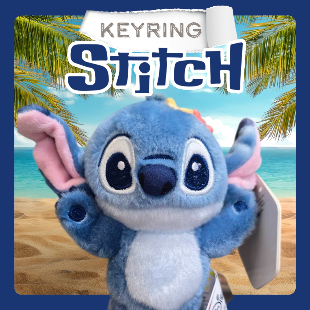 [ พวงกุญแจ ลิขสิทธิ์แท้ ]"Stitch" n' "Angle" สุดน่ารัก ดิสนีย์ลิขสิทธิ์แท้ 100% ขนาด  4 นิ้ว