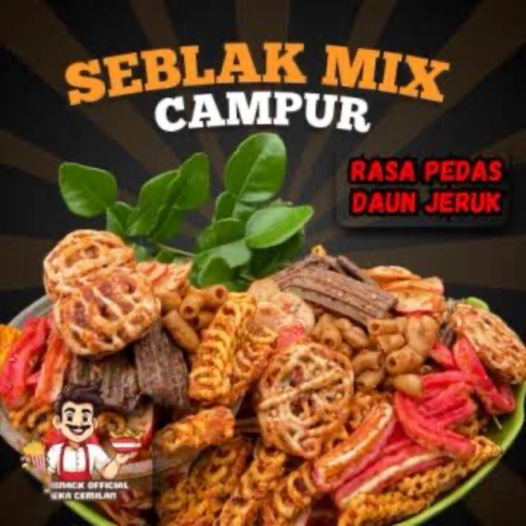 Indonesia Seblak Campur Pedas Daun Jeruk /Dry Mixed Spicy Lime Leaves Seblak Snacks 150 gram