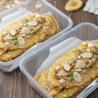 กล้วยหนึบ กล้วยแผ่นหวานธรรมชาติ หน้ามิกซ์นัทและสตรอเบอรี่ธัญพืช 100/200 กรัม กล้วยแผ่นประตู8 ศรีราชา
