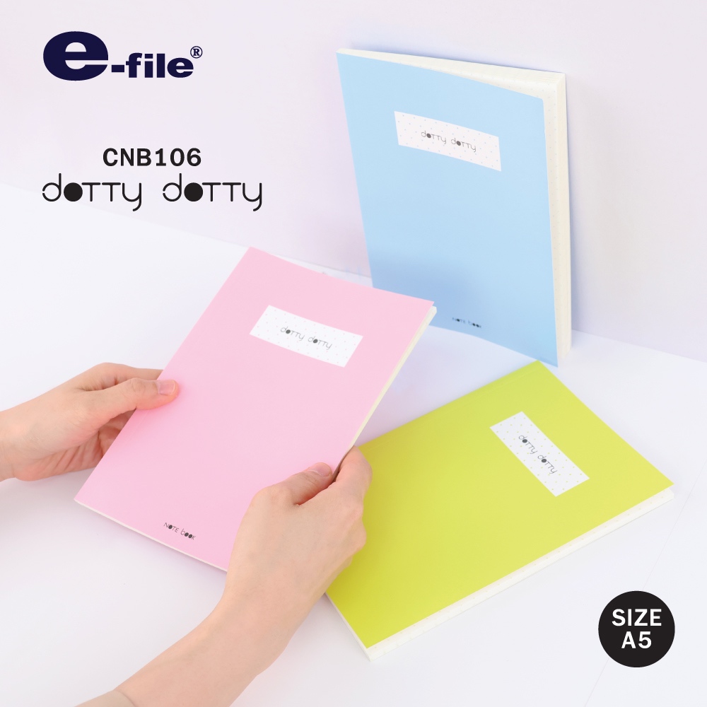 E-file Dotty Dotty Notebook CNB106 I สมุดโน้ต 75 แกรม 48 แผ่น กระดาษถนอมสายตาลายจุด