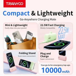 TRANYOO F29【TIS】3-in-1 mobile power bank 10000mAh Light&ing/Type-C data cable one-wire multi-purpose 22.5W fast charging
