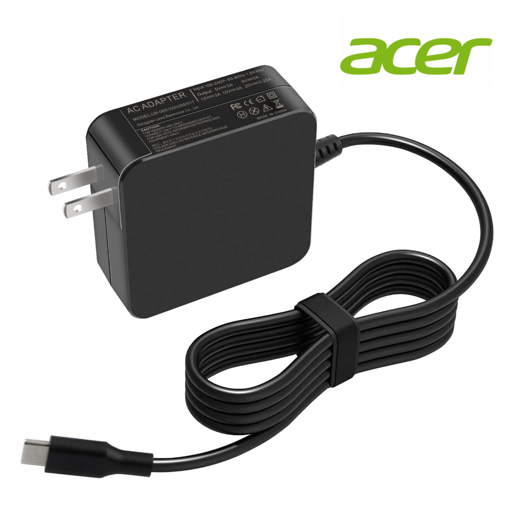 For Acer อะแดปเตอร์โน๊ตบุ๊ค (65W) 20V3.25A Type-c อะเเดปเตอร์ Notebook Adapter SWift 7 SF713-51 Spin