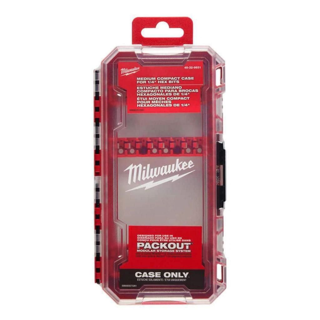 Milwaukee 48-32-9931 กล่องจัดเก็บอุปกรณ์เสริมสำหรับไขควงกระแทกแบบปรับแต่งได้ขนาดกลาง