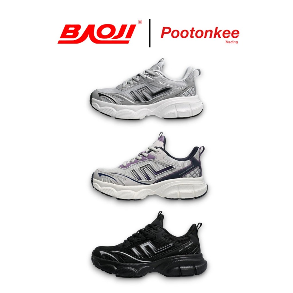 BAOJI บาโอจิ Running รุ่น BJW 1155 รองเท้าผ้าใบ รองเท้าวิ่งผู้หญิง