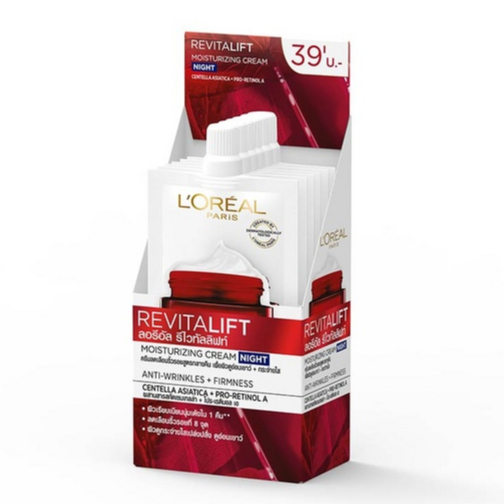 (กล่องx6ซอง) Loreal รีไวทัลลิฟท์ ไนท์ ครีม 7g.(1543)