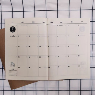 สมุดแพลนเนอร์ 2026 รายเดือน monthly planner2026 ขนาด A5 จำนวน 44 หน้า