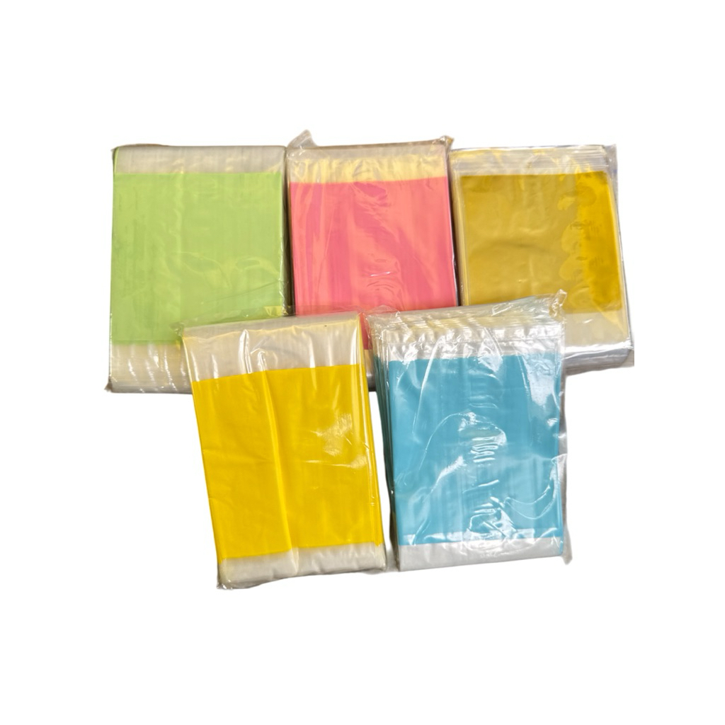 ถุงแพ็คปลา​ สกรีนแถบสี ถุงแพ็คปลากัดสกรีนแถบสี ( ขนาด 5x12 นิ้ว )