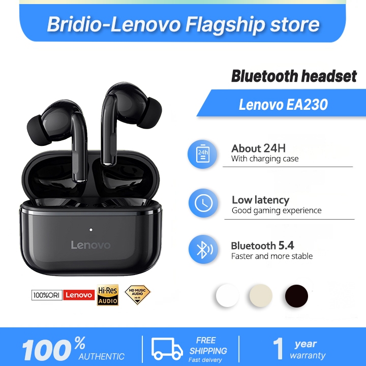 รับประกัน 1 ปี  Lenovo EA230  หูฟังบลูทูธ  Bluetooth Earphone 5.4 Touch Control ANC ลดเสียงรบกวน HD พร้อมไมโครโฟน หูฟัง