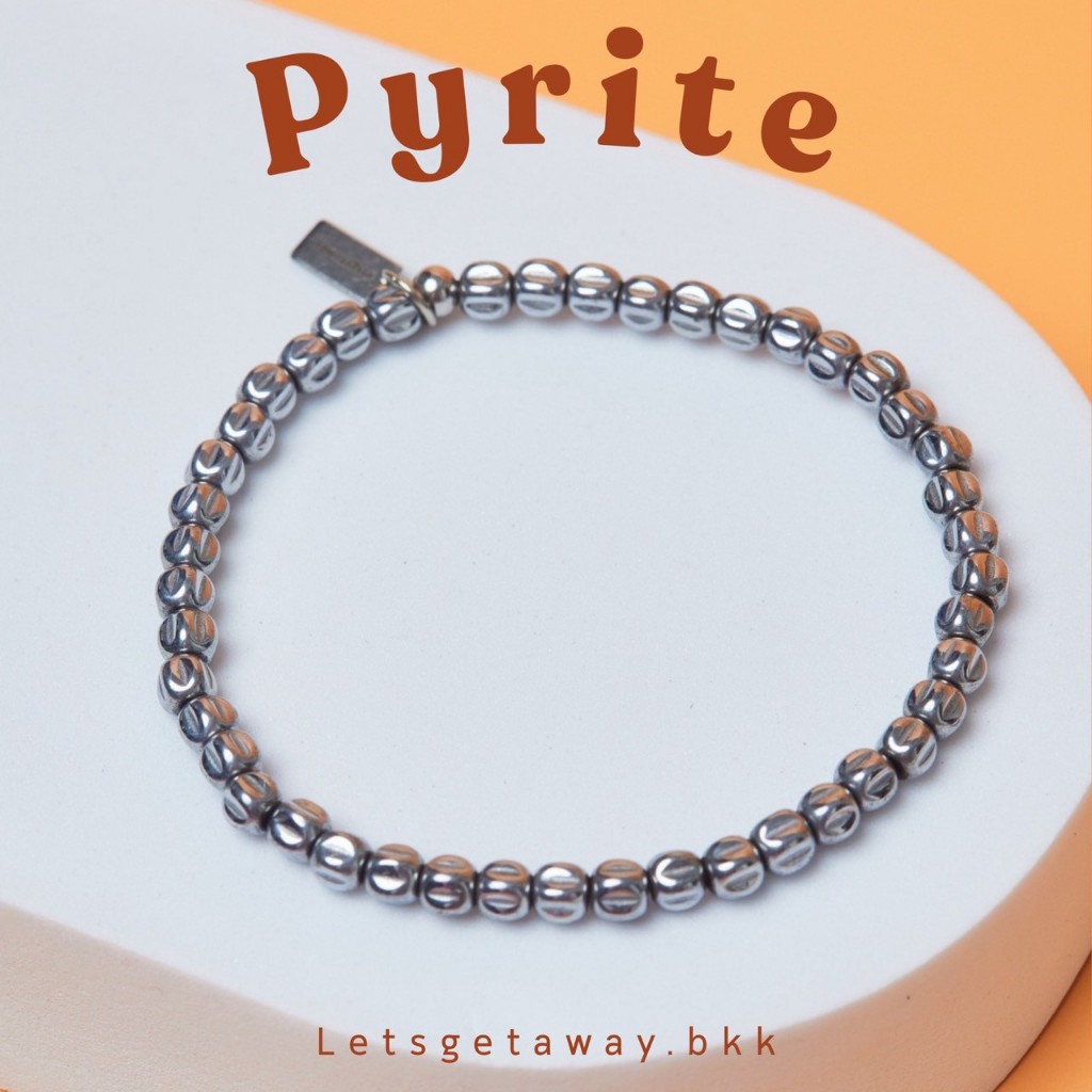 LETSGETAWAY-กำไลหินนำโชคUnisex -Pyrite (ร่ำรวย) Preorder 7 days-ไม่ต้องเผื่อไซส์ค่ะ