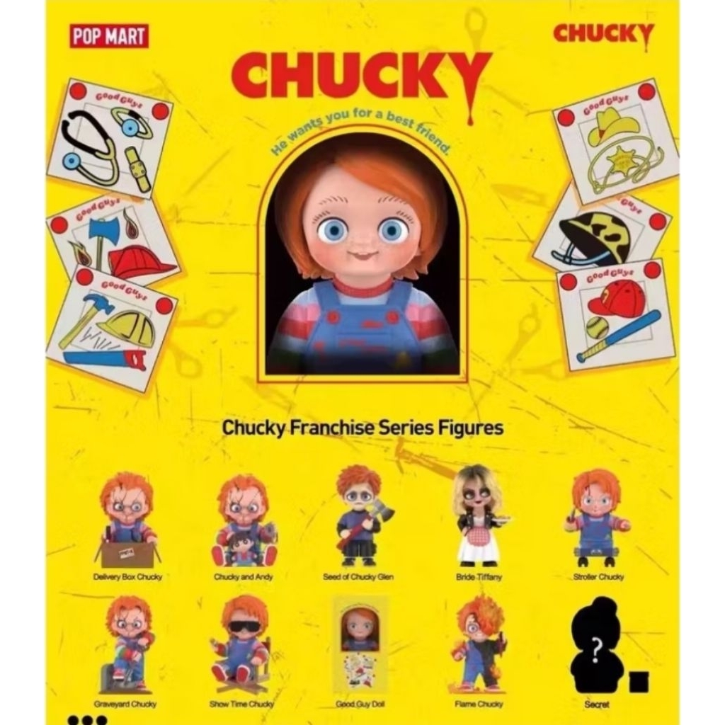 Chucky Frabchise Series Figure สินค้ามาใหม่ เช็คการ์ดและแบบสุ่ม พร้อมส่ง