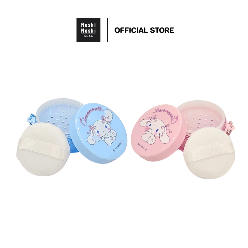 Moshi Moshi ตลับแป้งฝุ่นพร้อมพัฟ ลาย Cinnamoroll ลิขสิทธิ์แท้จากค่าย Sanrio รุ่น 6100005353-5354