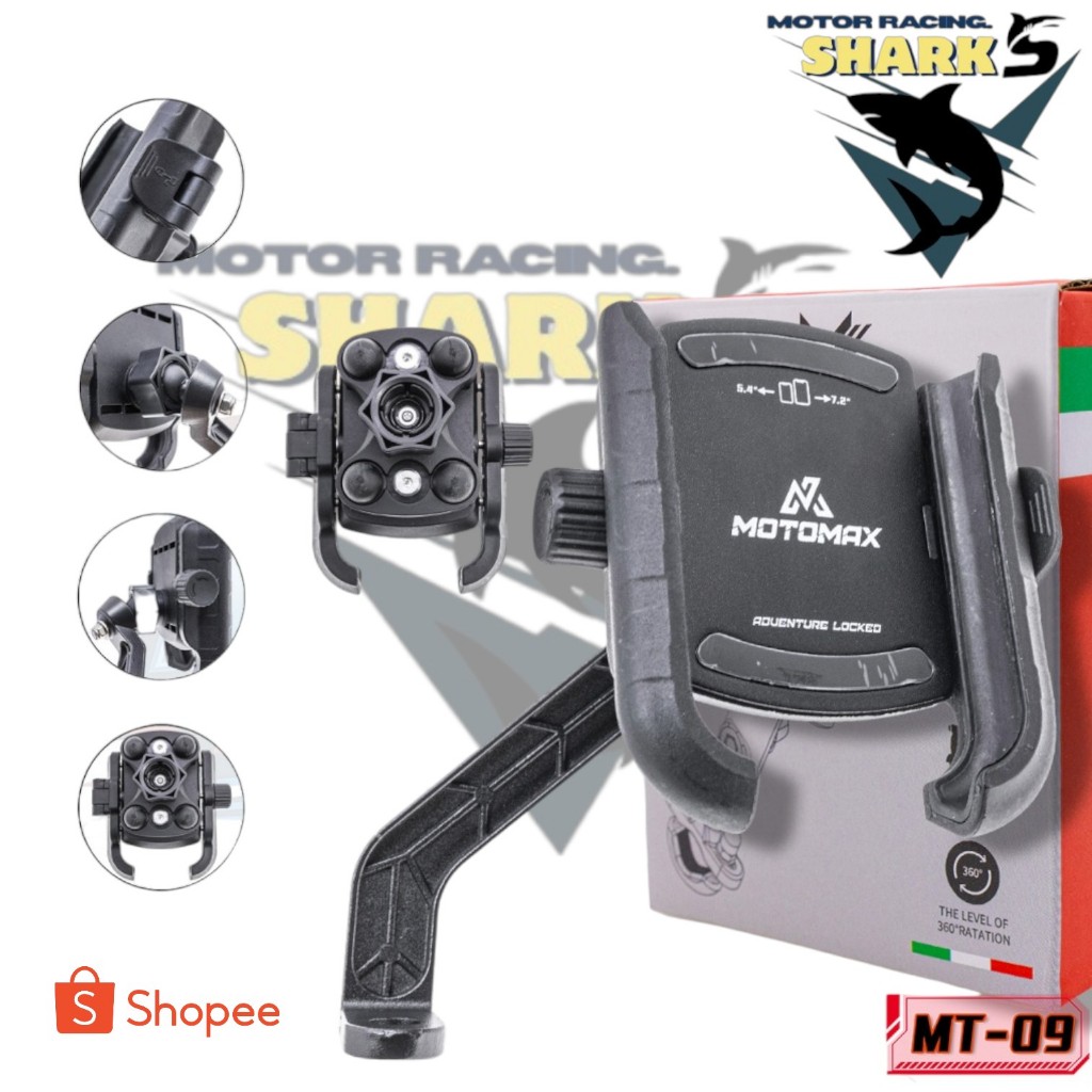 MT-09 MOTOMAX ที่จับมือถือติดมอเตอร์ไซค์ ที่จับโทรศัพท์ ที่ยึดมือถือ ที่ยึดโทรศัพท์ ที่วางโทรศัพท์