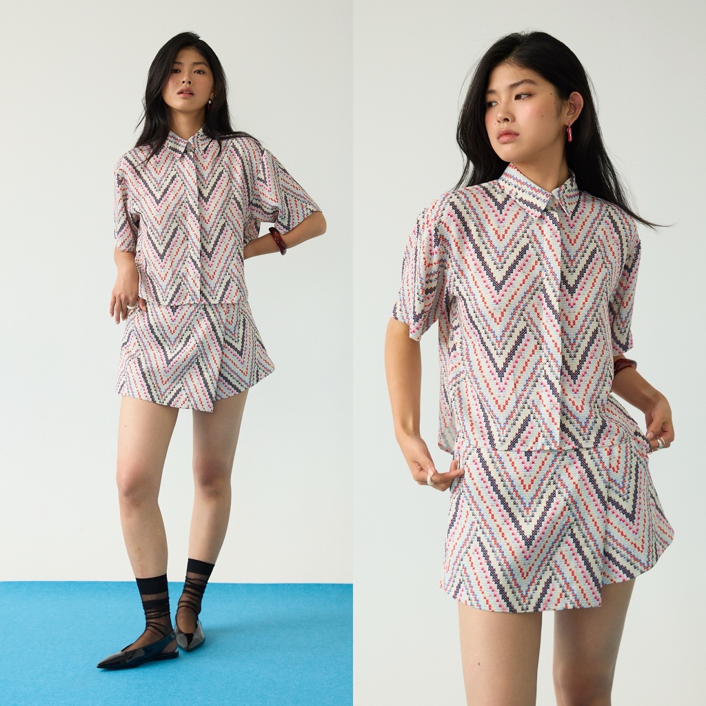 KANNI - ENJOY SHIRT (Fizzy Beat) เสื้อเชิ้ตทรงครอป