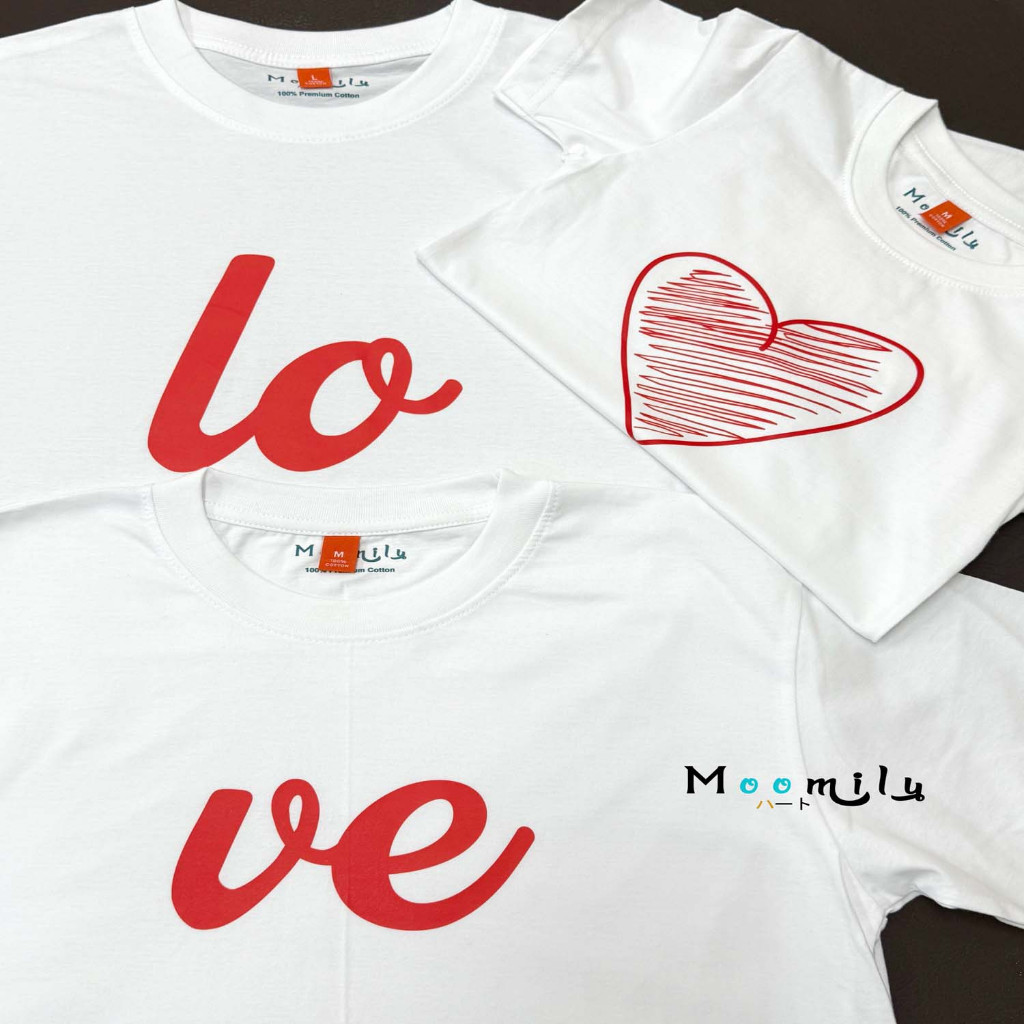 เสื้อพ่อแม่ลูก LOVE ใส่แมทช์กันน่ารักๆค้า MMLLOVE_WH
